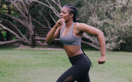 Photo of athletic woman running