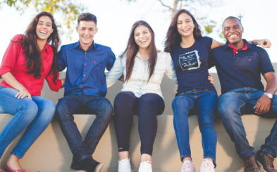 Photo of a group of teenage students